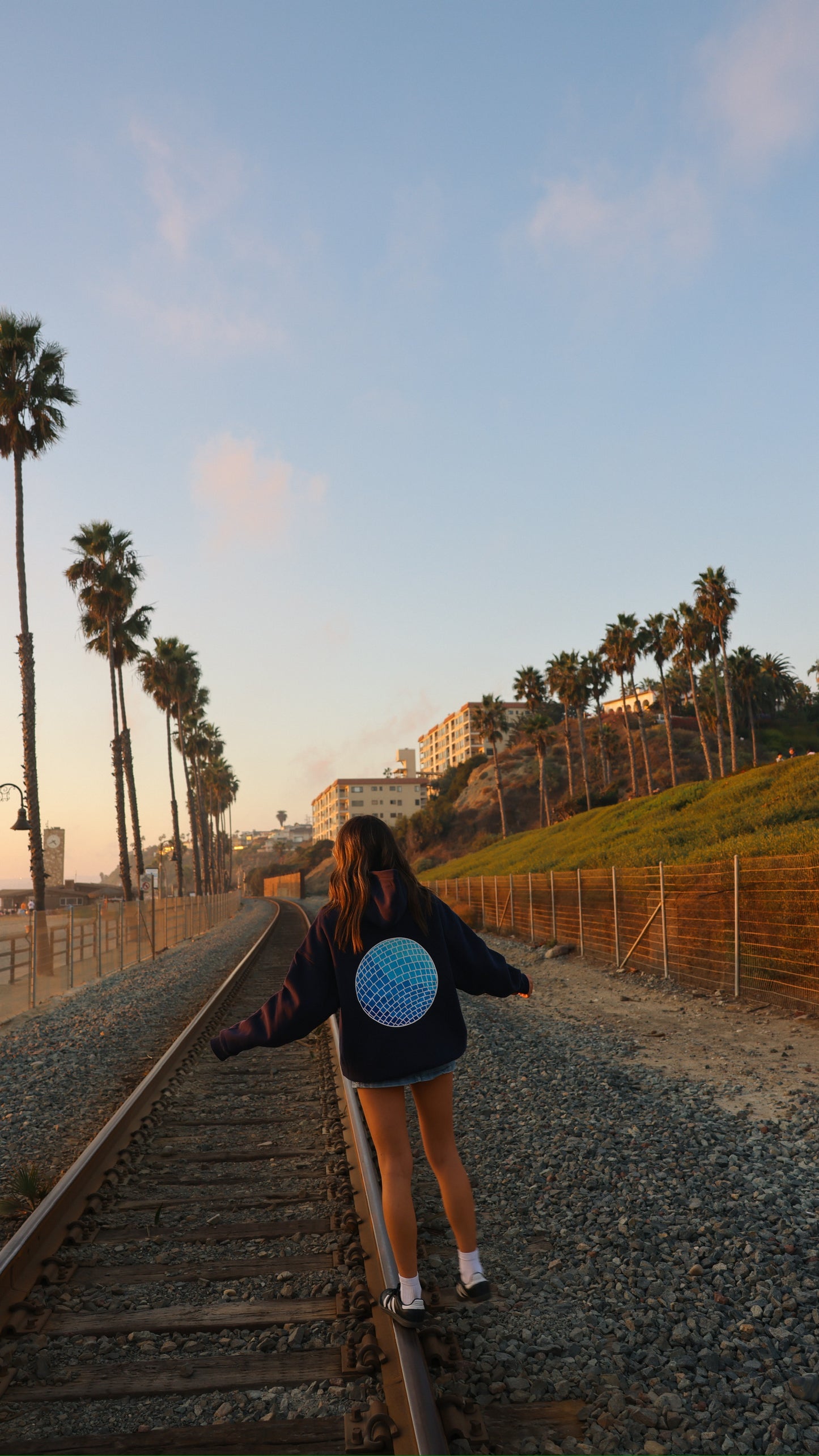 Navy Disco Hoodie