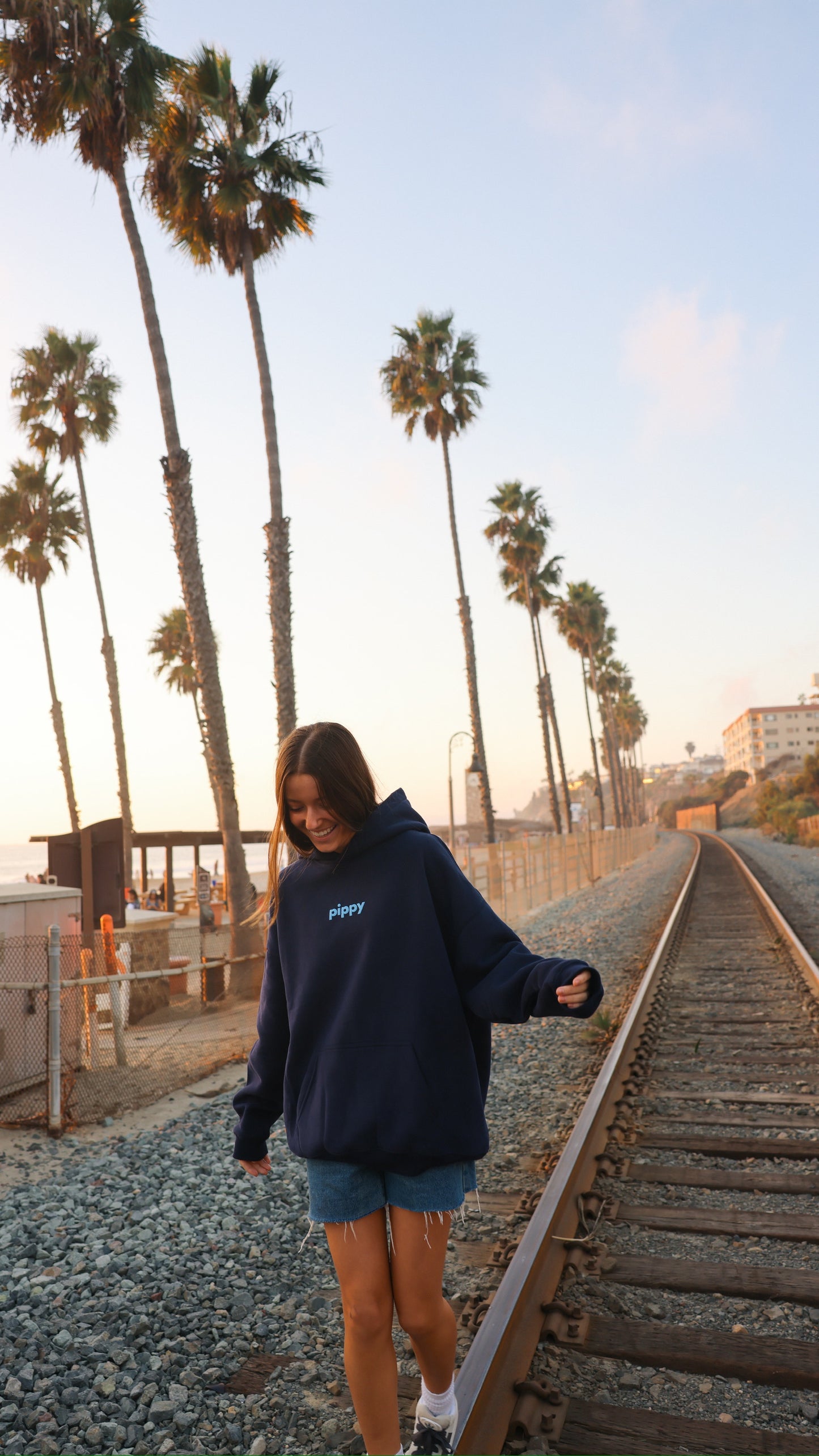 Navy Disco Hoodie