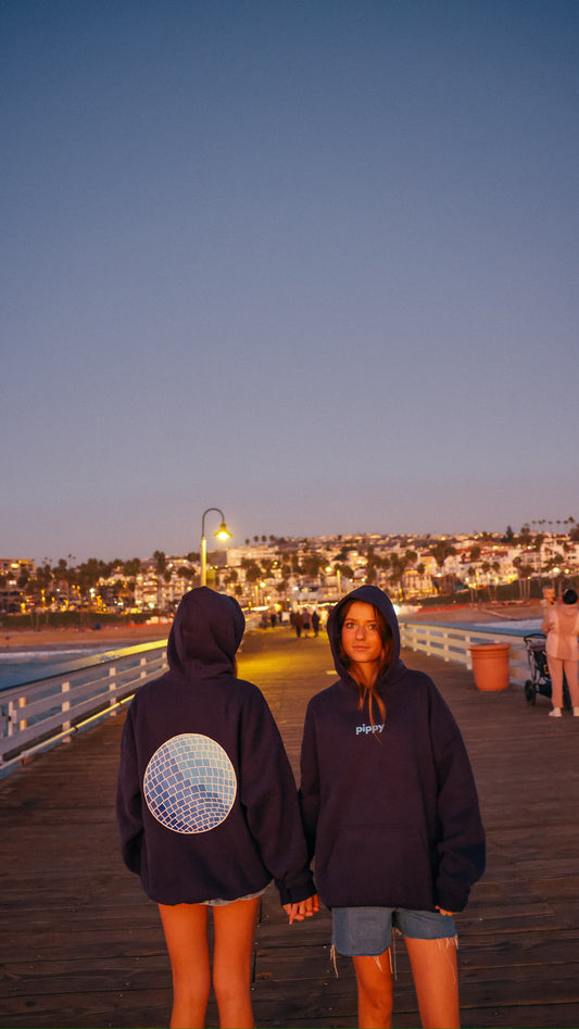 Navy Disco Hoodie